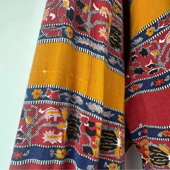 Guess by Georges Marciano Vintage Button Down Shirt Size 3/XL Striped Floral 90s - Picture 5 of 6